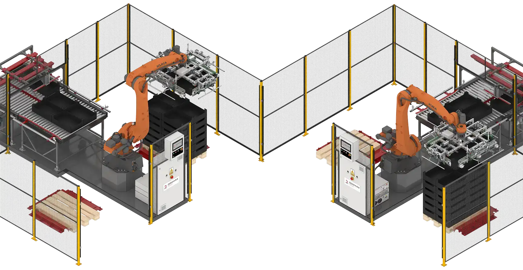 Paletyzator do skrzynek - automatyczne układanie produktów.