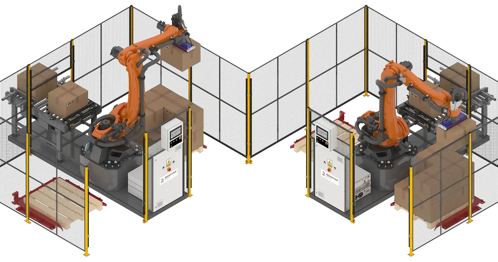 Paletyzator do kartonów - automatyczne układanie na palecie.