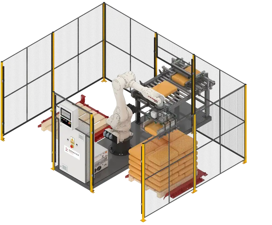 Paletyzator do worków - automatyczne układanie na paletach.
