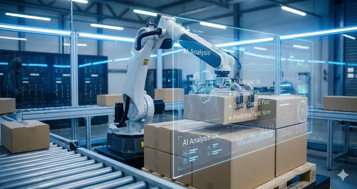 System wizyjny skanujący paletę na zrobotyzowanym stanowisku