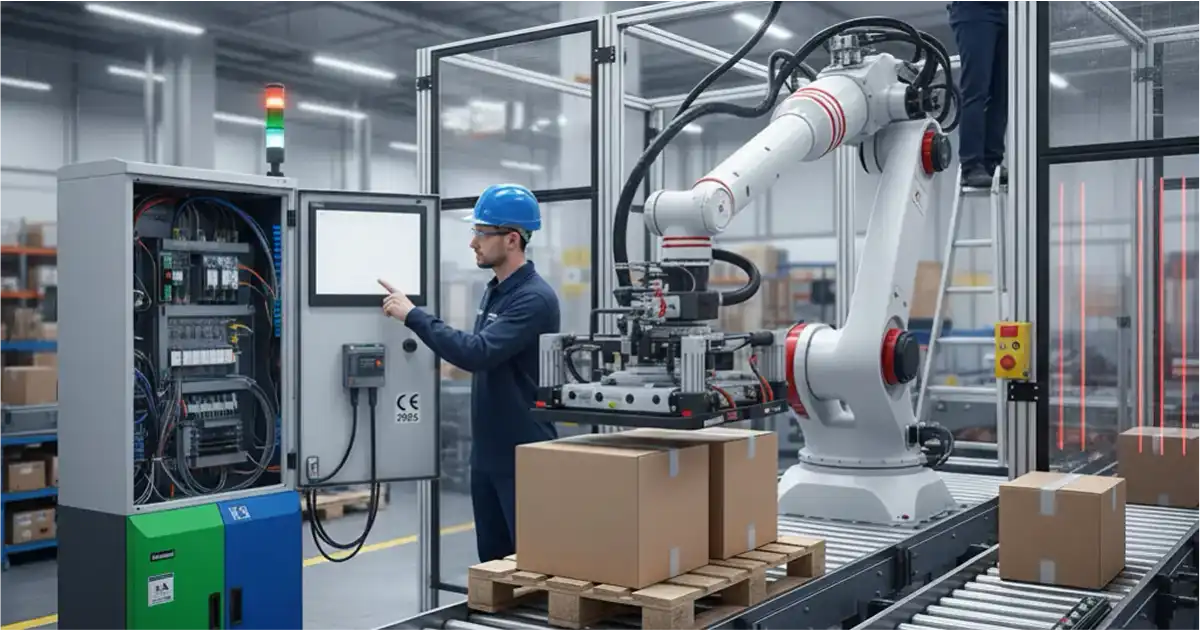 Proces integracji robota paletyzującego z istniejącą linią produkcyjną