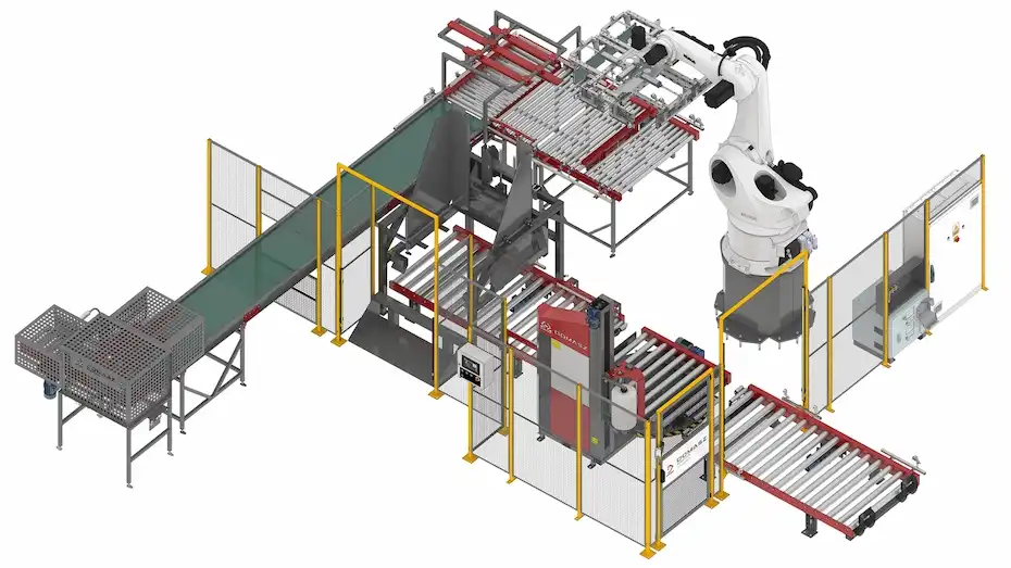 Paletyzator do nieregularnych opakowań - rozwiązanie dla różnych branż.